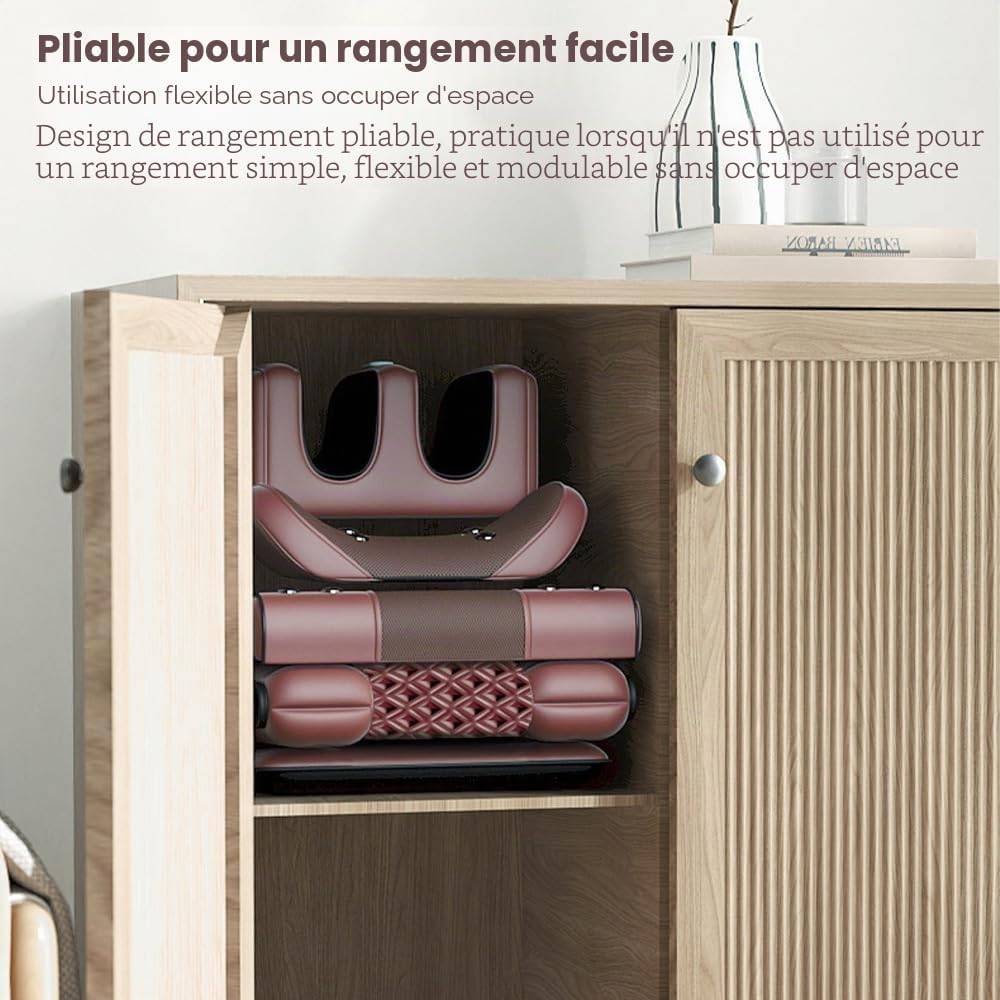 Tapis de Massage Complet du Corps, Matelas de Massage, 10 moteurs Vibrants, Tapis de Massage Vibrant mit Chauffant, 5 Modes, 3 Intensités, Relaxation Musculaire pour dos & épaules