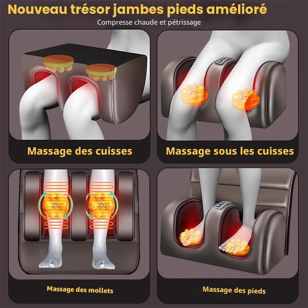 Tapis de Massage Complet du Corps, Matelas de Massage, 10 moteurs Vibrants, Tapis de Massage Vibrant mit Chauffant, 5 Modes, 3 Intensités, Relaxation Musculaire pour dos & épaules