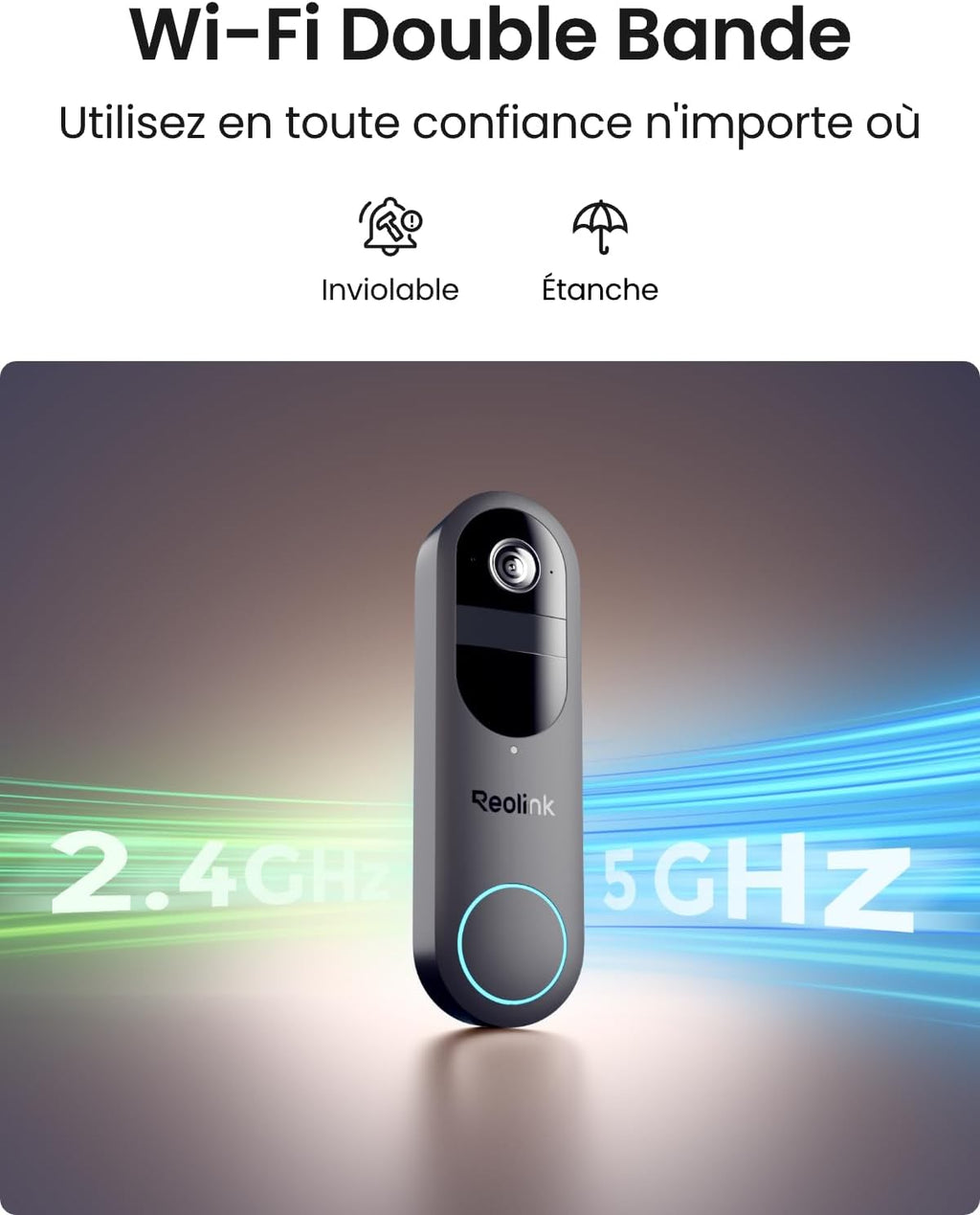Sonnette vidéo intelligente Tuya WiFi pour la maison caméra de porte bidirectionnelle HD extérieure 1080P, prise en charge de la carte SD, stockage en nuage, étanche