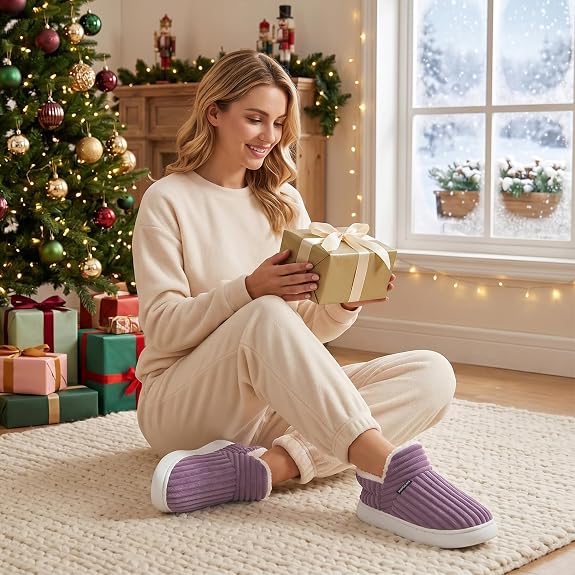 Chaussons Femme Hiver velours chaud