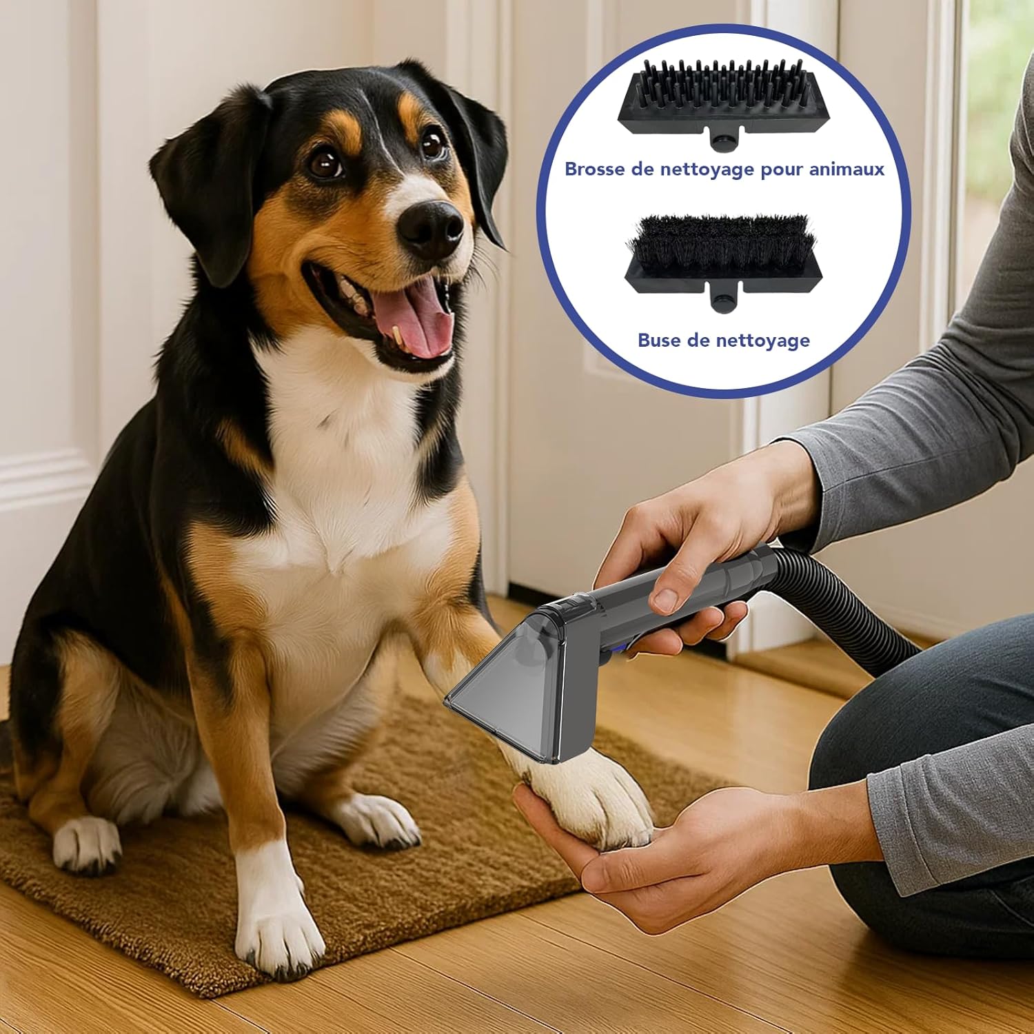 Nettoyeur Tapis, Matelas, Voiture, Réservoir Double Akitas X7 600W Shampouineuse Canapé avec Fonction Autonettoyante, Aspiration 14kPa, Poils d’Animaux
