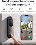 Sonnette vidéo intelligente Tuya WiFi pour la maison caméra de porte bidirectionnelle HD extérieure 1080P, prise en charge de la carte SD, stockage en nuage, étanche