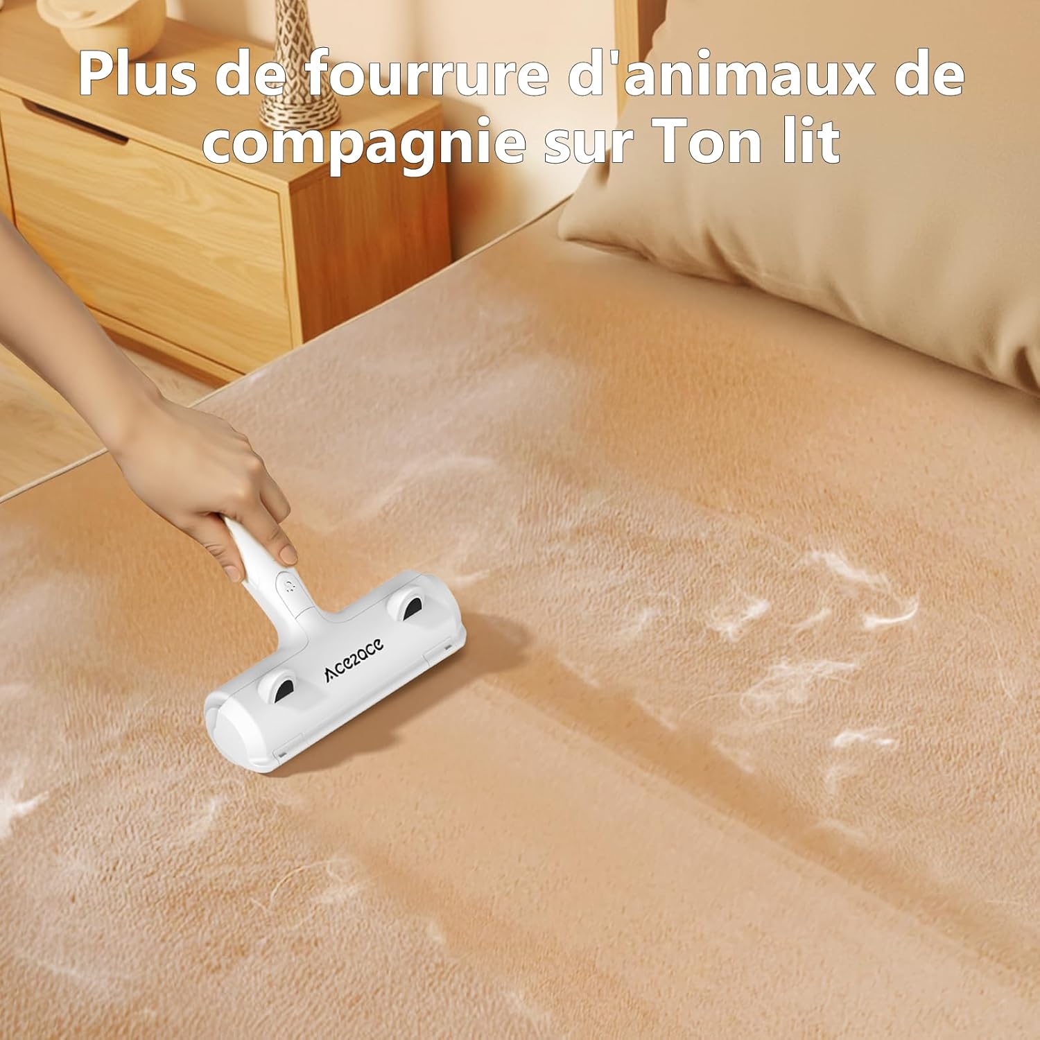 Brosse Anti Poils Animaux pour Chat Chien, Rouleau Poils Animaux