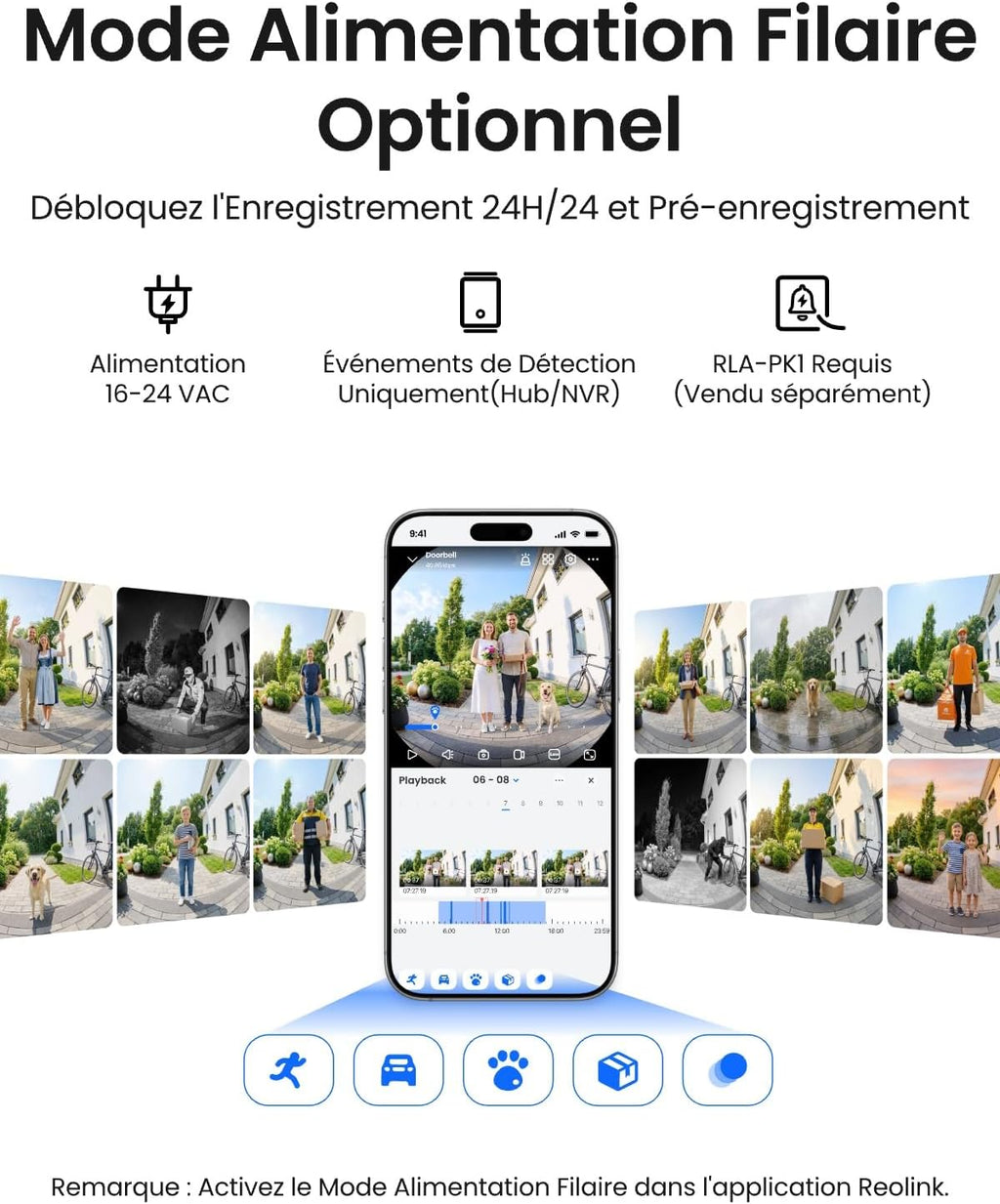 Sonnette vidéo intelligente Tuya WiFi pour la maison caméra de porte bidirectionnelle HD extérieure 1080P, prise en charge de la carte SD, stockage en nuage, étanche