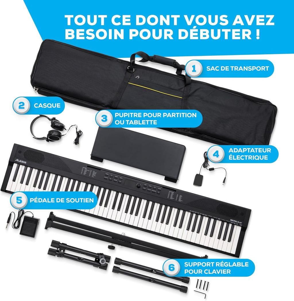 Clavier Piano 88 Touches avec Accessoires