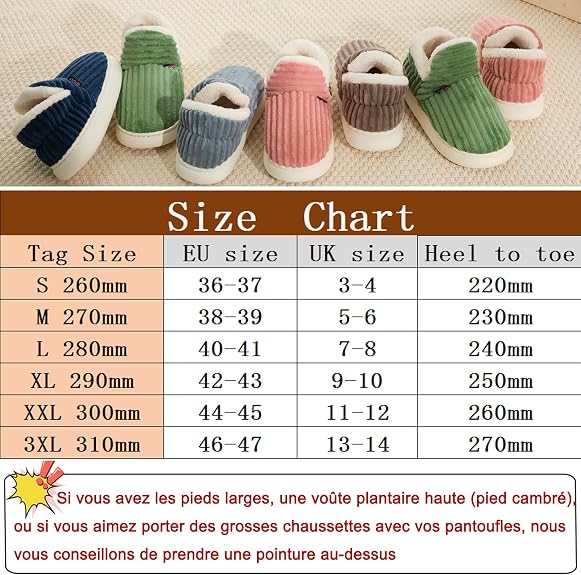 Chaussons Femme Hiver velours chaud