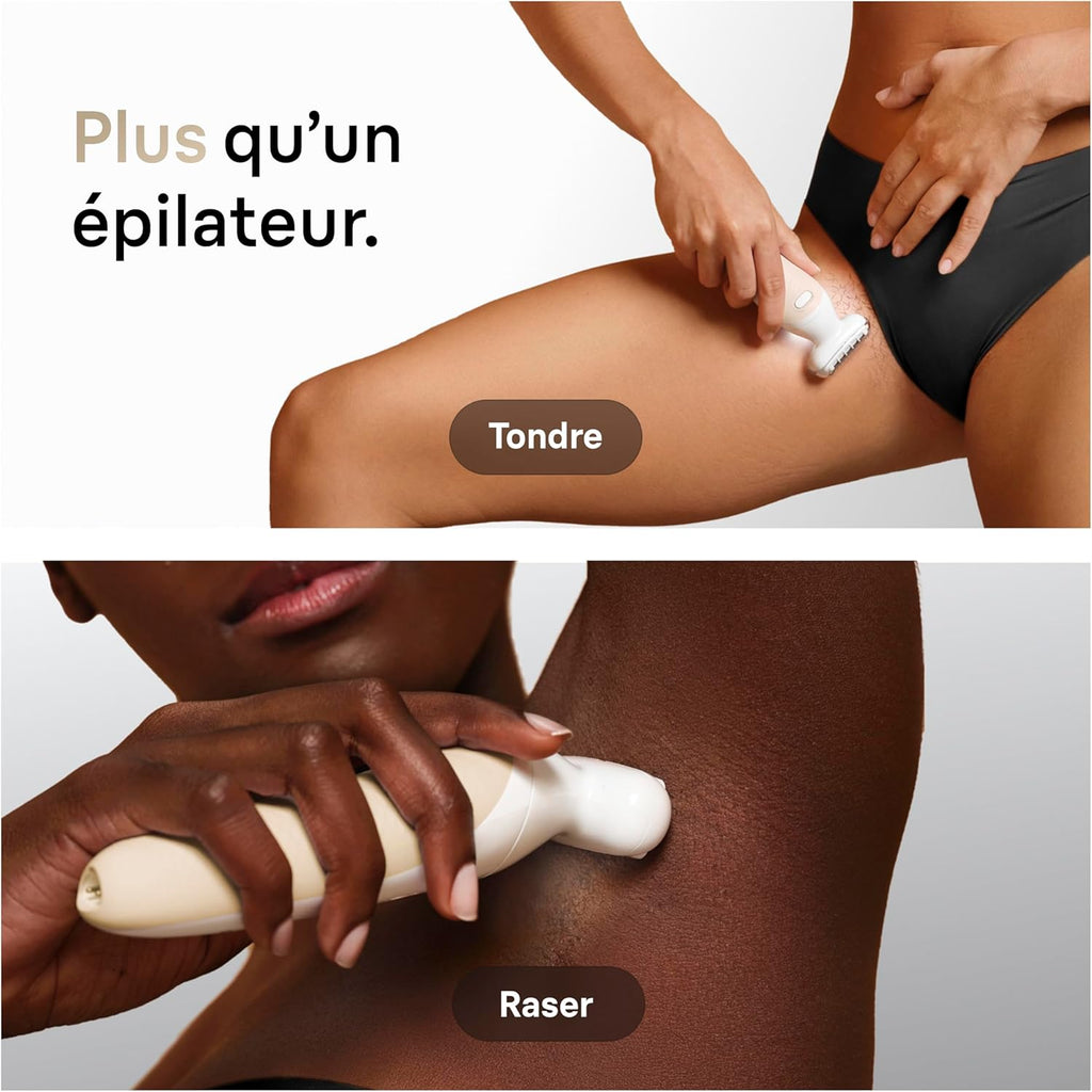 Epilateur Electrique Femme Silk Epil 9, 9-041 3D, Blanc et Or épilation