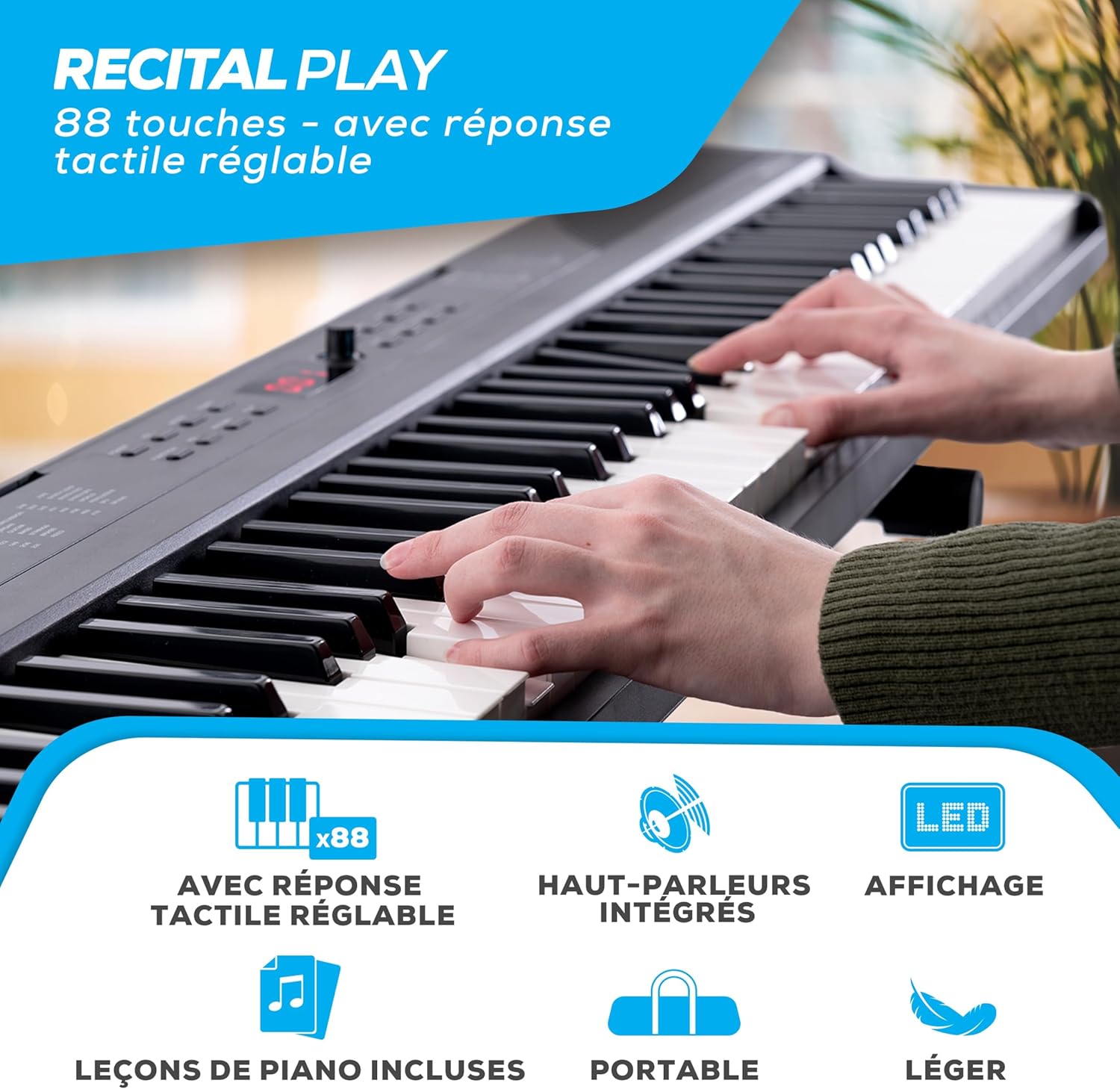Clavier Piano 88 Touches avec Accessoires