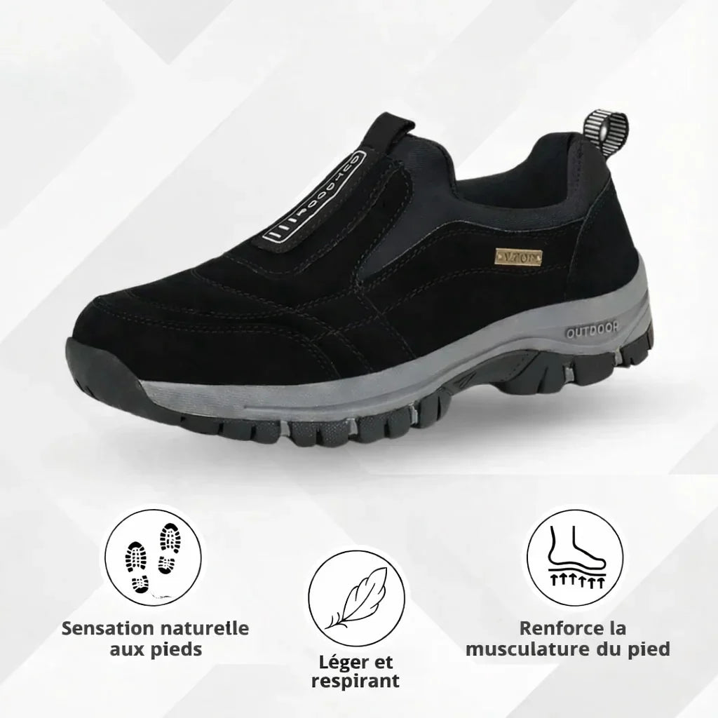 Chaussures orthopédique a enfiler pour hommes soulagement douleur pieds et dos  Orthoconfort