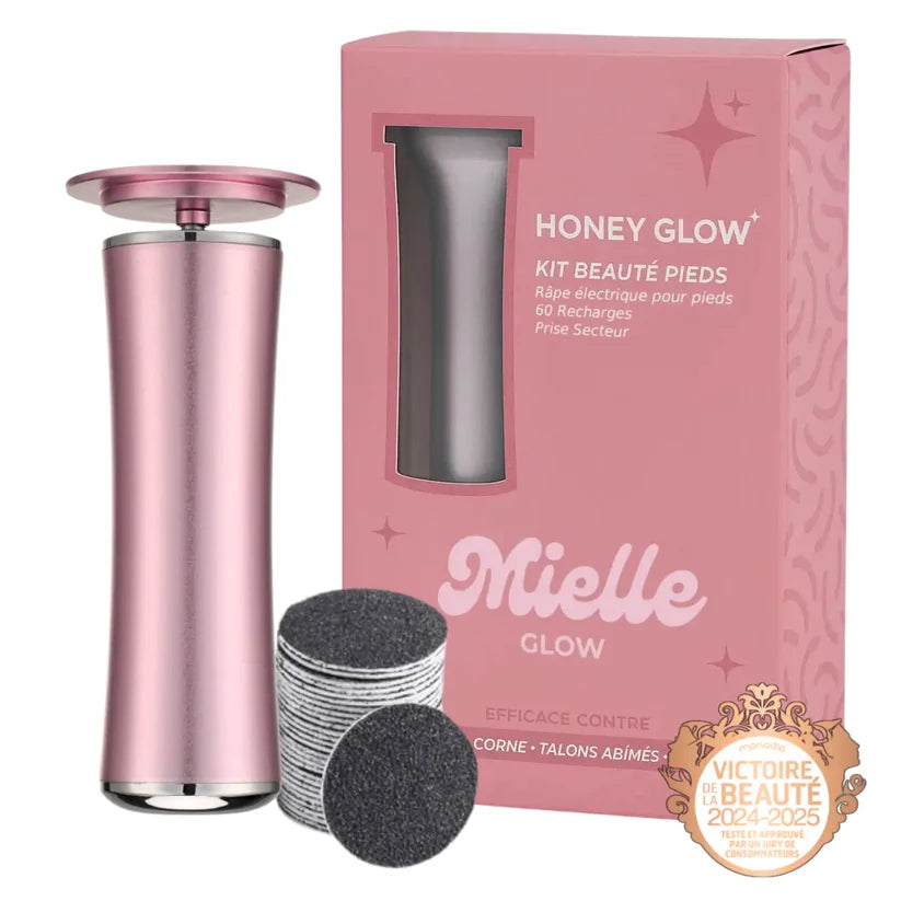 Rapeuse Pieds électrique Professionnelle 12 cm - avec 120 Disques Abrasifs et Vitesse Variable - Pour Pedicure et Soin des Pieds à Domicile - Rose